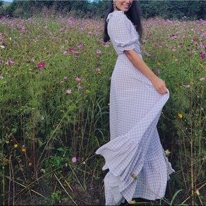 Selkie x Revolve Purple Ruffle Puff Dress